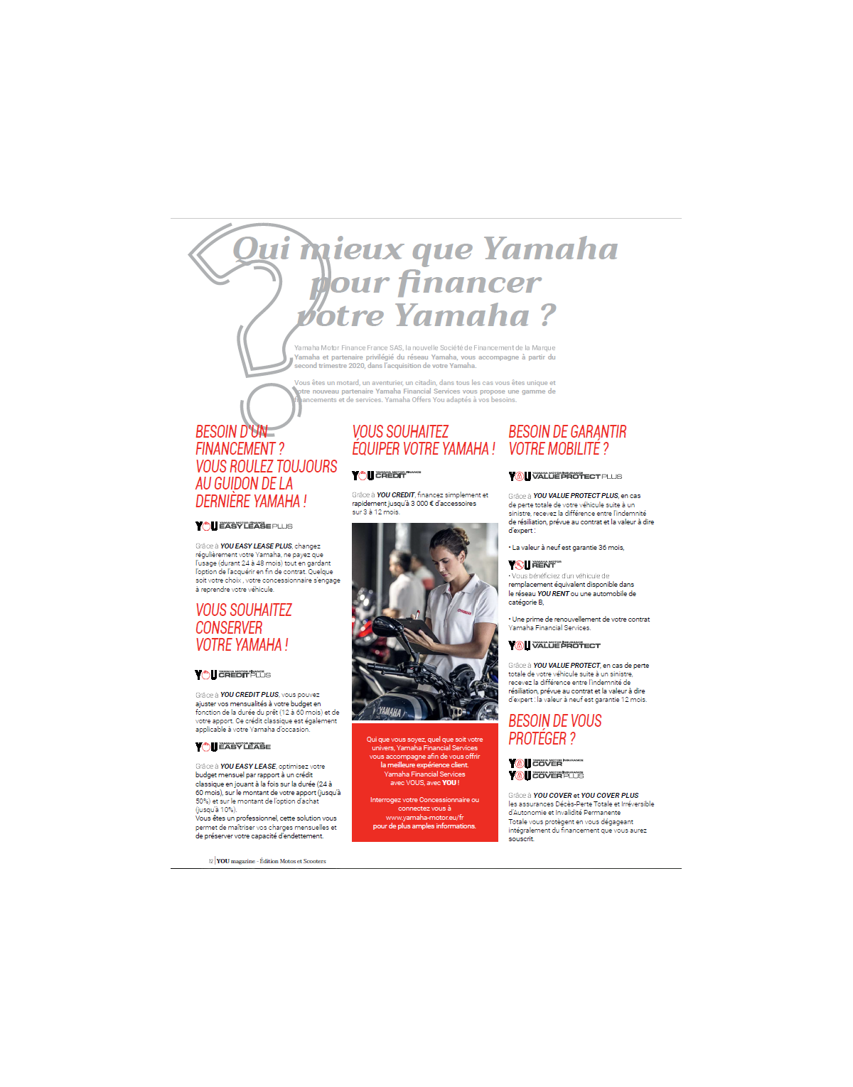 QUI MIEUX QUE YAMAHA POUR FINANCER VOTRE YAMAHA
